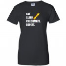Chess eat sleep checkmate repeat funny geek nerd Women