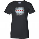 Chicago illinois flag vintage distressed Women