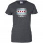 Chicago illinois flag vintage distressed Women
