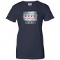 Chicago illinois flag vintage distressed Women