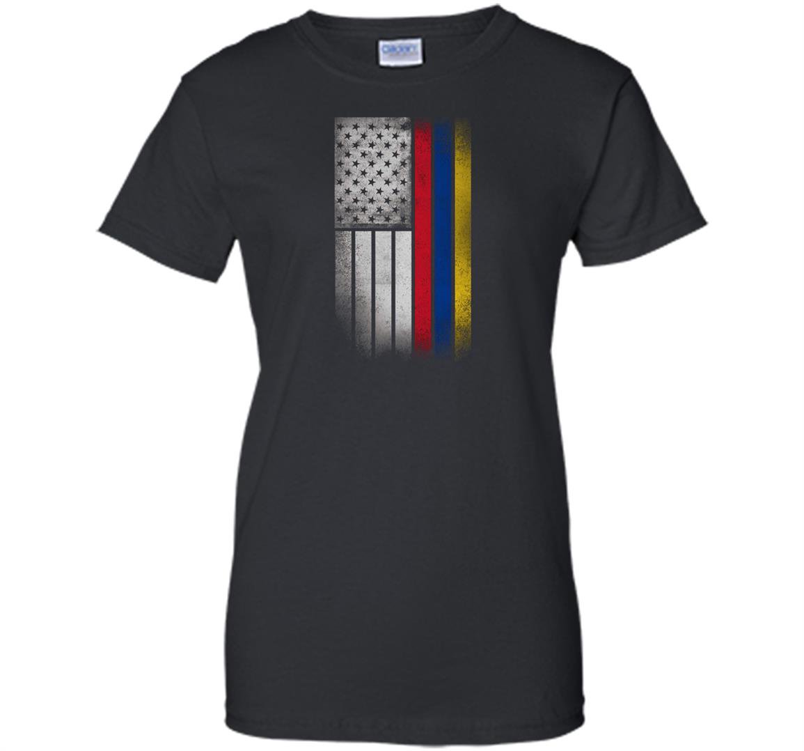 Colombian american flag half colombian half american Women