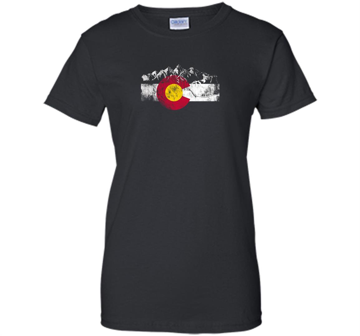Colorado flag moutain vintage colorado day Women