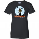 Crazy halloween cat lady funny cat in moon Women