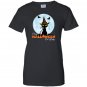 Crazy halloween cat lady funny cat in moon Women