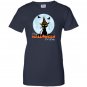 Crazy halloween cat lady funny cat in moon Women