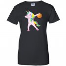 Dabbing unicorn basketball trendy Women