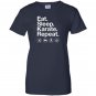 Eat sleep karate repeat funny karate Women