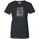 Esophageal cancer awareness us flag cancer ribbon Women