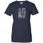 Esophageal cancer awareness us flag cancer ribbon Women