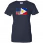 Filipino american half philippines half america flag Women