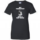 Funny german shepherd my therapist has a wet nose Women