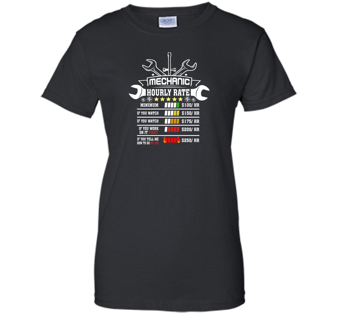 Funny mechanic hourly rate graphic Women