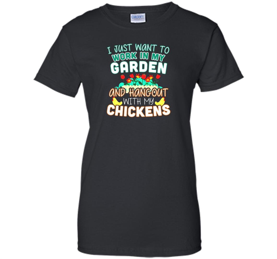 Funny work in my garden hang out with my chickens Women