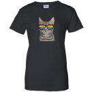 Gay pride cat kitten rainbow lgbt sunglasses funny Women