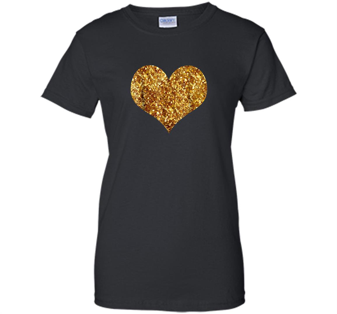 Gold sequins in a heart shape Women