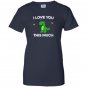 I love you this much cute t-rex dinosaur valentines Women