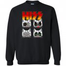 Hiss kiss cats kittens rock funny Sweatshirt