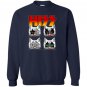 Hiss kiss cats kittens rock funny Sweatshirt