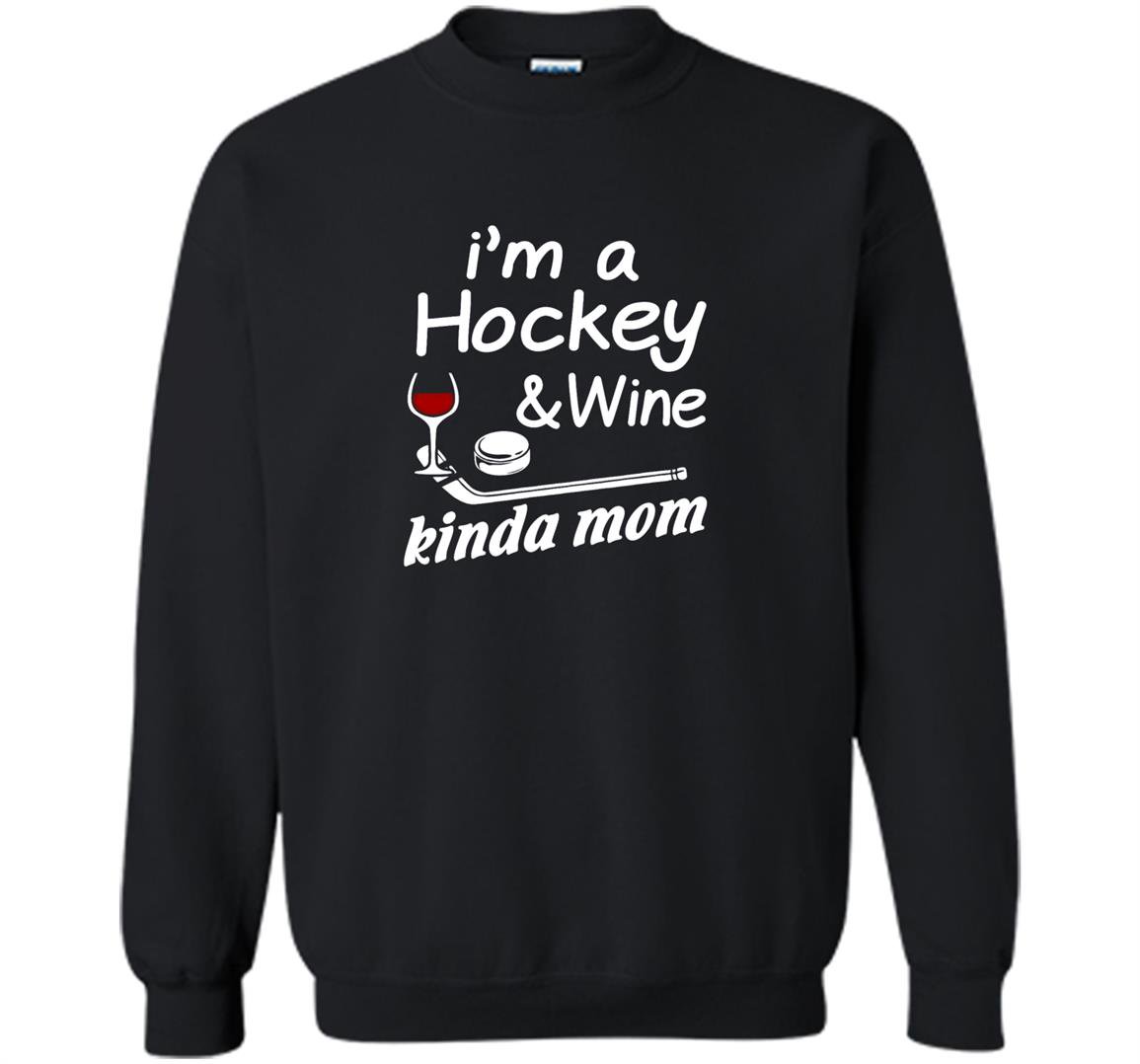 Hockey mom wine Sweatshirt