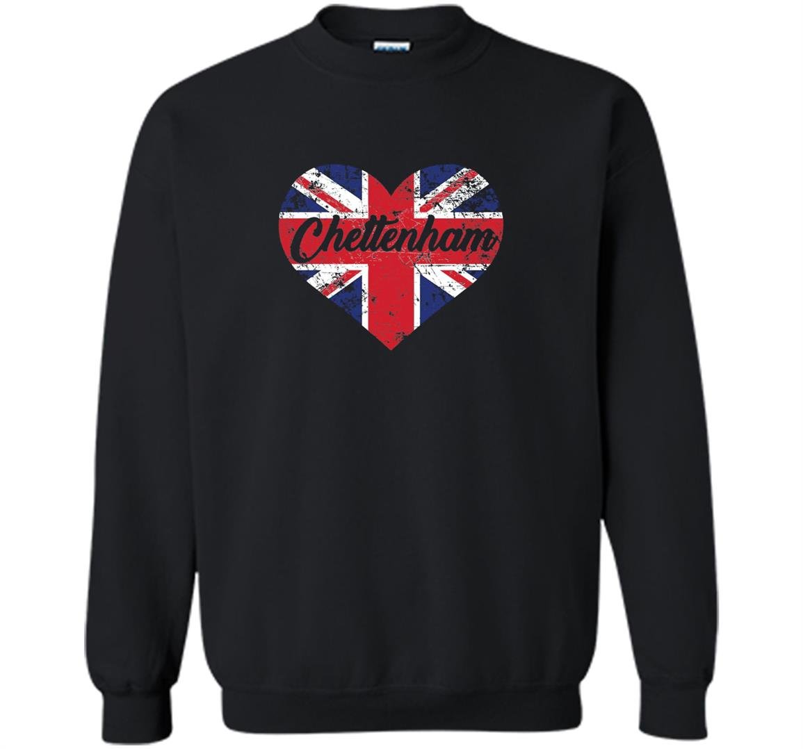 I love cheltenham cute uk british heart gift Sweatshirt