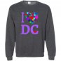 I love dc heart design washington dc Sweatshirt