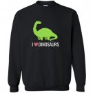 I love dinosaurs cute diplodocus long neck cartoon Sweatshirt
