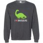 I love dinosaurs cute diplodocus long neck cartoon Sweatshirt