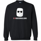 I love marshmallows cool cartoon sunglasses Sweatshirt