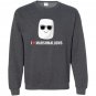 I love marshmallows cool cartoon sunglasses Sweatshirt
