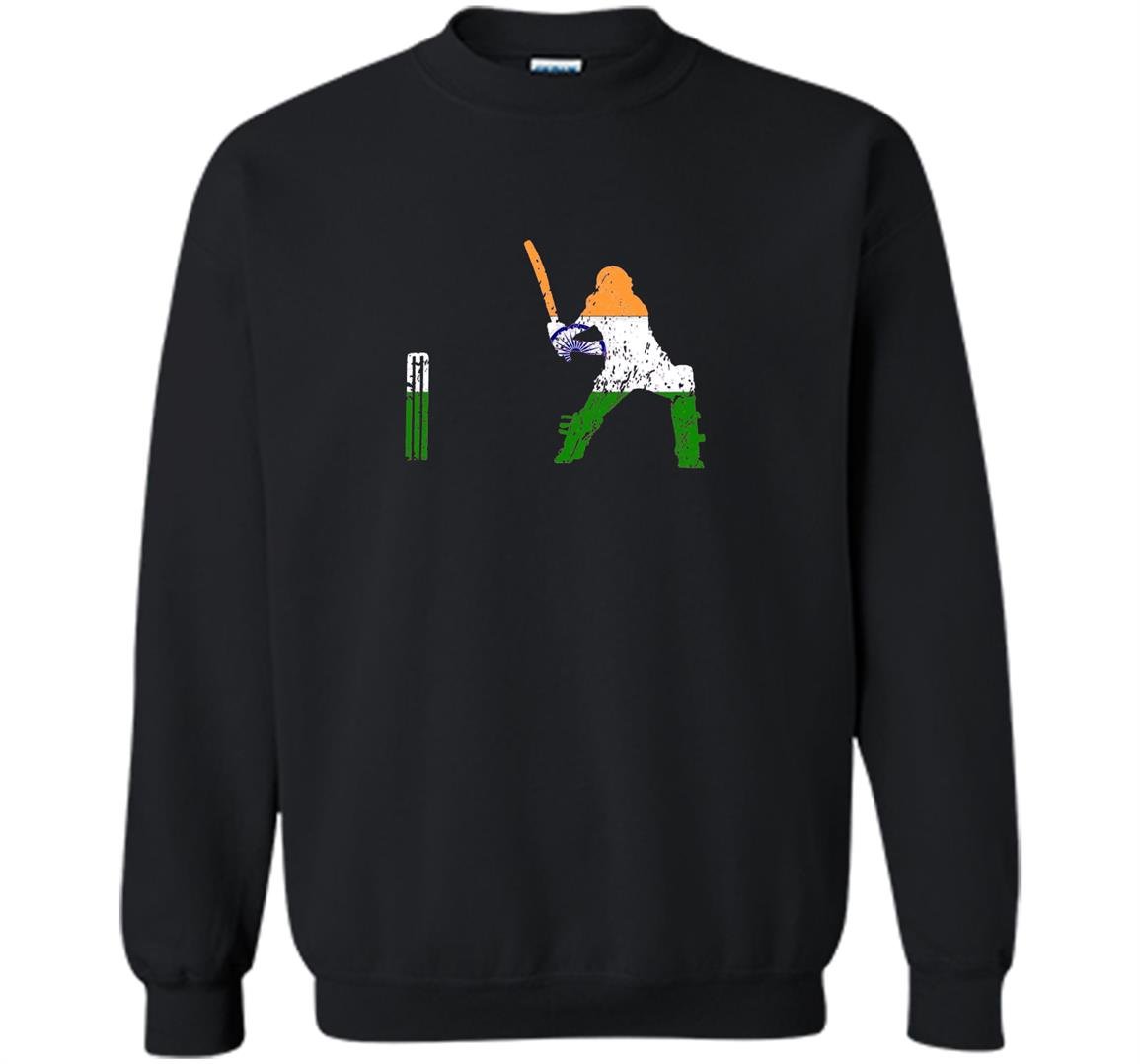 Indian cricketer batsman wicket cricket match gift Sweatshirt