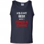 Hold my beer while i punch a commie beer drinking Tank Top