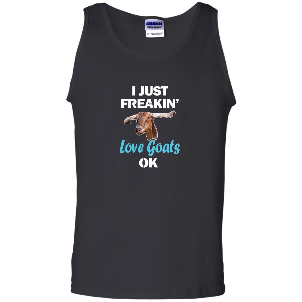 I just freaking love goats ok funny baby goat Tank Top