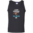 I just freaking love goats ok funny baby goat Tank Top