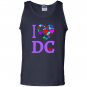 I love dc heart design washington dc Tank Top