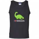 I love dinosaurs cute diplodocus long neck cartoon Tank Top