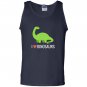 I love dinosaurs cute diplodocus long neck cartoon Tank Top