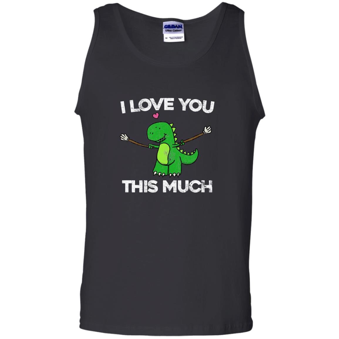 I love you this much cute t-rex dinosaur valentines Tank Top