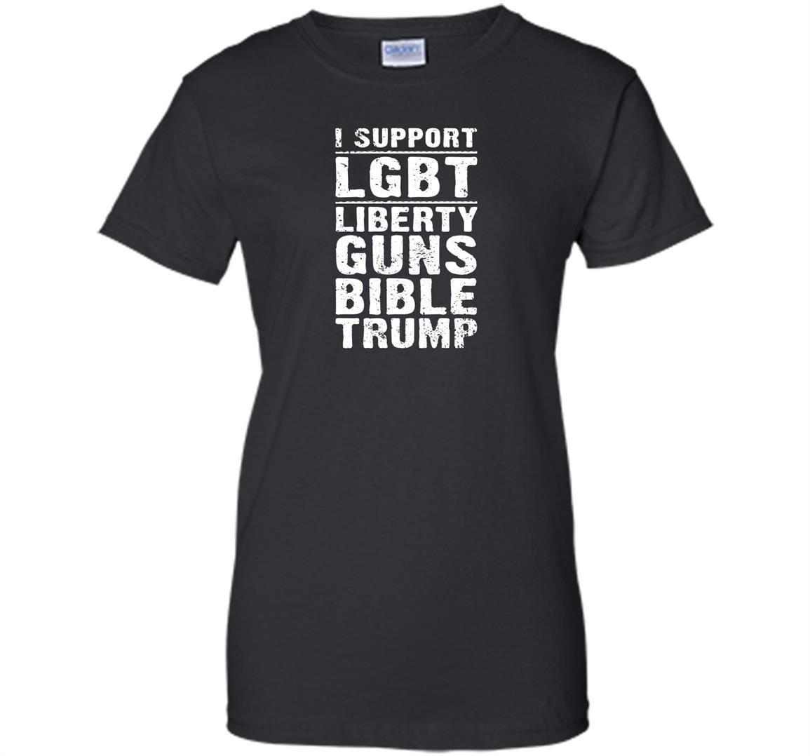 I support liberty guns bible trump funny Women