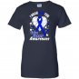 I wear blue for colon cancer awareness Women