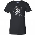 Funny uncle santa claus riding reindeer Women
