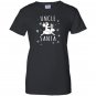 Funny uncle santa claus riding reindeer Women