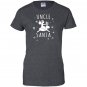 Funny uncle santa claus riding reindeer Women