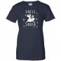 Funny uncle santa claus riding reindeer Women