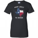 Most likely to secede vintage state of texas Women