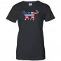 Patriotic kitty cat usa american flag Women