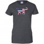 Patriotic kitty cat usa american flag Women