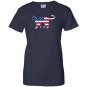 Patriotic kitty cat usa american flag Women