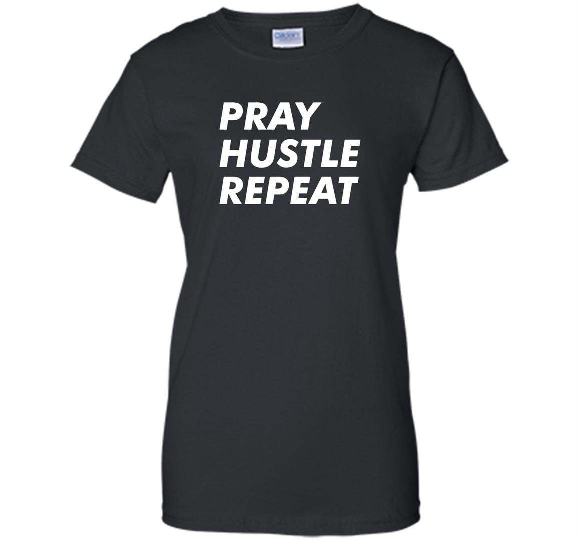 Pray hustle repeat christian entrepreneur quote Women