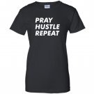 Pray hustle repeat christian entrepreneur quote Women