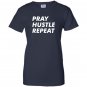 Pray hustle repeat christian entrepreneur quote Women